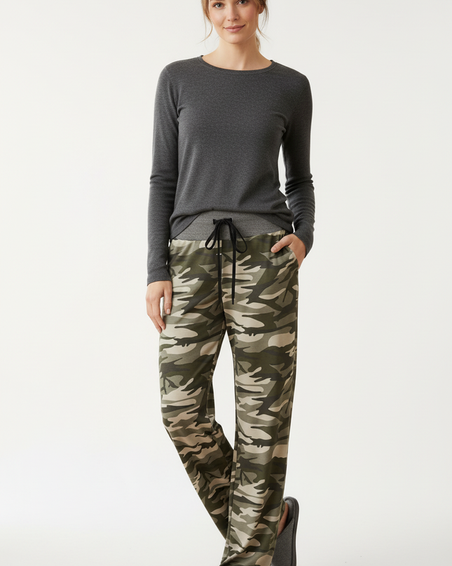 Freizeithose Damen Camouflage mit Kordelzug - Ansicht 5