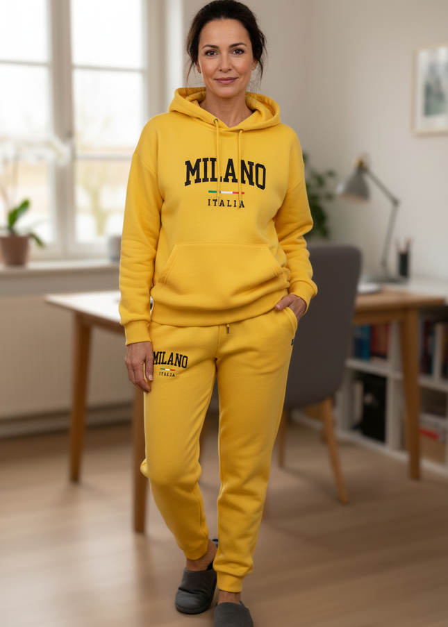 Jogginganzug mit Kapuze Gelb - bequem und warm - Ansicht 1