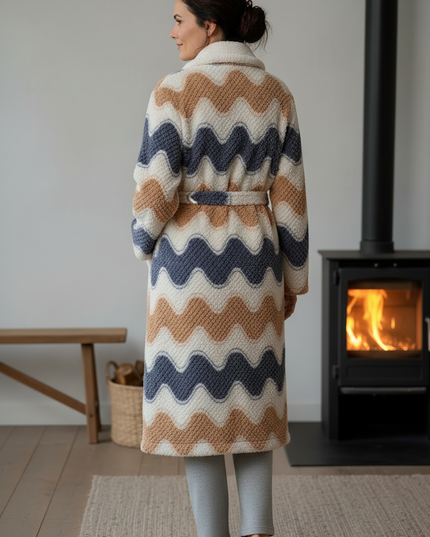 Kuscheliger Hausmantel Damen, knöchellang - Korallenfleece - Ansicht 2